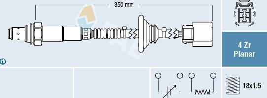 FAE 77596 - Lambda zonde www.autospares.lv