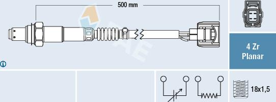 FAE 77505 - Lambda zonde www.autospares.lv