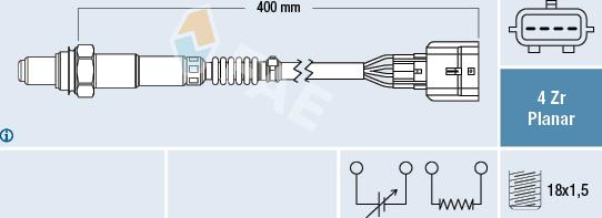 FAE 77506 - Lambda zonde www.autospares.lv