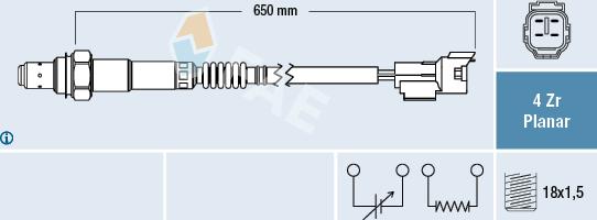 FAE 77500 - Lambda Sensor www.autospares.lv