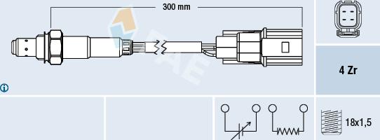 FAE 77502 - Lambda zonde www.autospares.lv