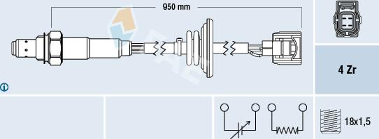 FAE 77520 - Lambda Sensor www.autospares.lv