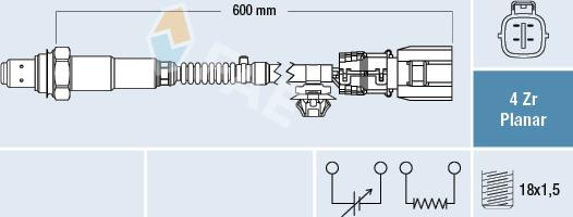 FAE 77694 - Лямбда-зонд, датчик кислорода www.autospares.lv