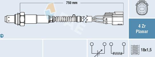 FAE 77650 - Lambda zonde www.autospares.lv