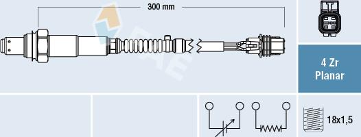 FAE 77663 - Lambda Sensor www.autospares.lv