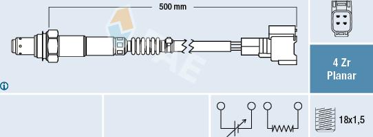 FAE 77603 - Lambda zonde autospares.lv