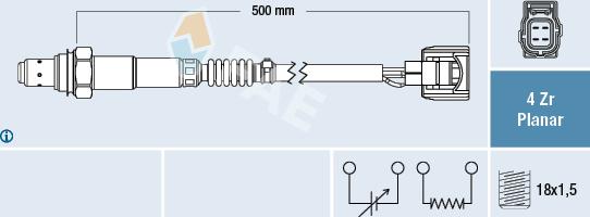 FAE 77617 - Lambda zonde autospares.lv