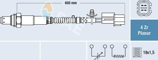 FAE 77679 - Лямбда-зонд, датчик кислорода www.autospares.lv