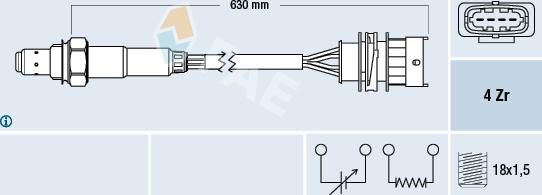 FAE 77156 - Лямбда-зонд, датчик кислорода www.autospares.lv