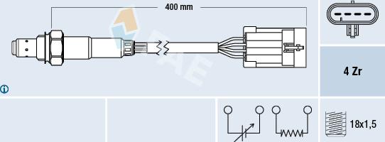 FAE 77158 - Lambda zonde autospares.lv