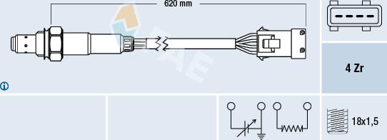 FAE 77163 - Lambda Sensor www.autospares.lv