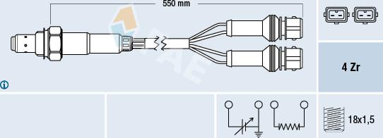 FAE 77126 - Лямбда-зонд, датчик кислорода www.autospares.lv