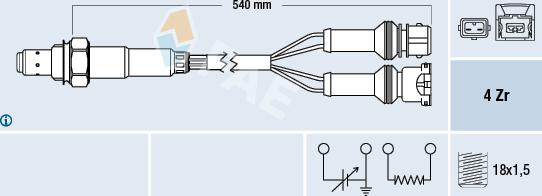 FAE 77123 - Lambda Sensor www.autospares.lv