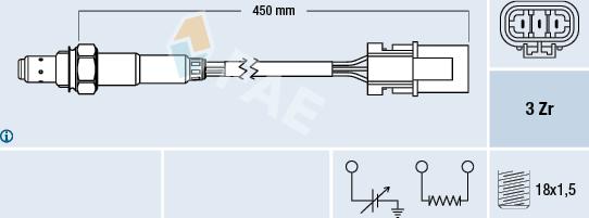 FAE 77122 - Lambda Sensor www.autospares.lv