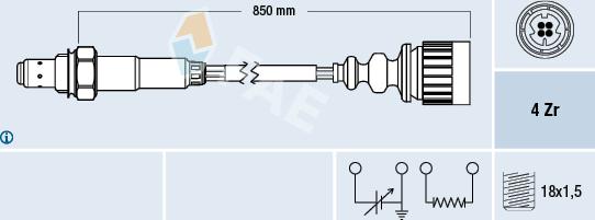 FAE 77174 - Lambda Sensor www.autospares.lv