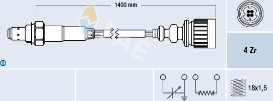 FAE 77175 - Lambda Sensor www.autospares.lv