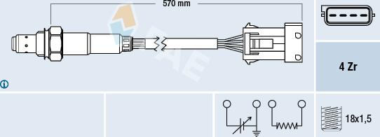 FAE 77340 - Lambda Sensor www.autospares.lv