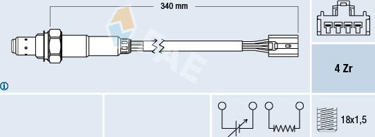 FAE 77388 - Lambda zonde www.autospares.lv