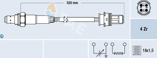 FAE 77335 - Lambda zonde autospares.lv