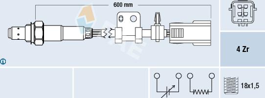 FAE 77321 - Лямбда-зонд, датчик кислорода www.autospares.lv