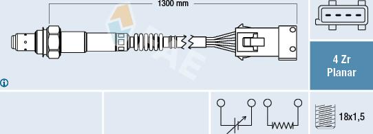 FAE 77241 - Лямбда-зонд, датчик кислорода www.autospares.lv