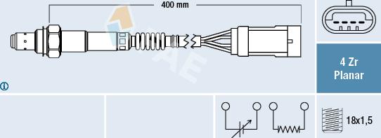 FAE 77206 - Lambda zonde autospares.lv