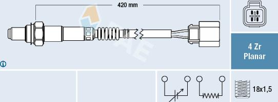 FAE 77288 - Lambda Sensor www.autospares.lv