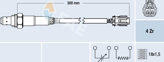 FAE 77711 - Лямбда-зонд, датчик кислорода www.autospares.lv