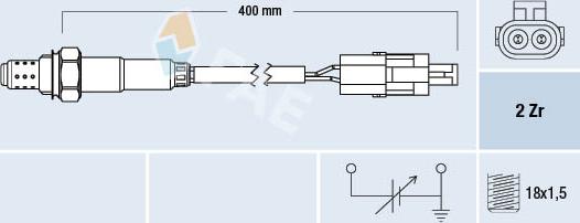 FAE 77773 - Лямбда-зонд, датчик кислорода www.autospares.lv