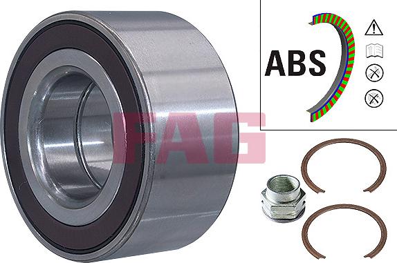 FAG 713 6063 90 - Wheel hub, bearing Kit www.autospares.lv