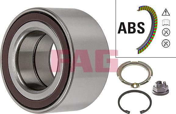 FAG 713 6308 50 - Wheel hub, bearing Kit www.autospares.lv