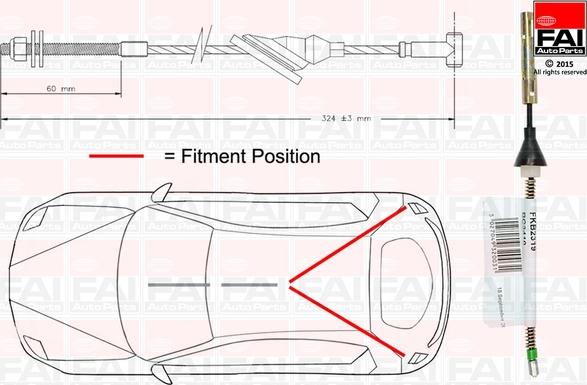 FAI AutoParts FBC0040 - Trose, Stāvbremžu sistēma autospares.lv