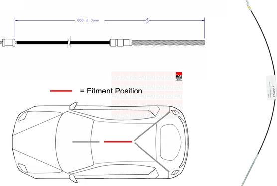 FAI AutoParts FBC0041 - Trose, Stāvbremžu sistēma autospares.lv