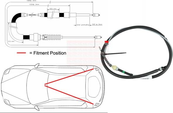 FAI AutoParts FBC0006 - Trose, Stāvbremžu sistēma www.autospares.lv