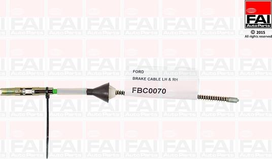 FAI AutoParts FBC0070 - Trose, Stāvbremžu sistēma www.autospares.lv