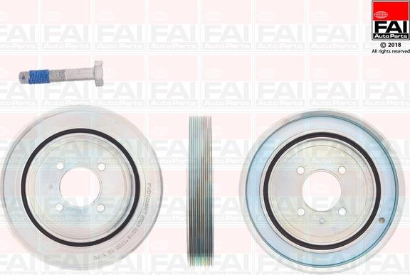 FAI AutoParts FVD1026K - Шкив коленчатого вала www.autospares.lv