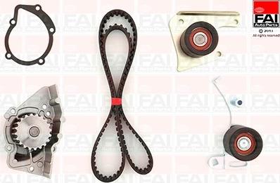 FAI AutoParts TBK39-6083 - Водяной насос + комплект зубчатого ремня ГРМ www.autospares.lv