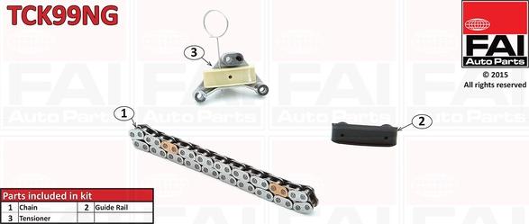 FAI AutoParts TCK99NG - Комплект цепи привода распредвала www.autospares.lv