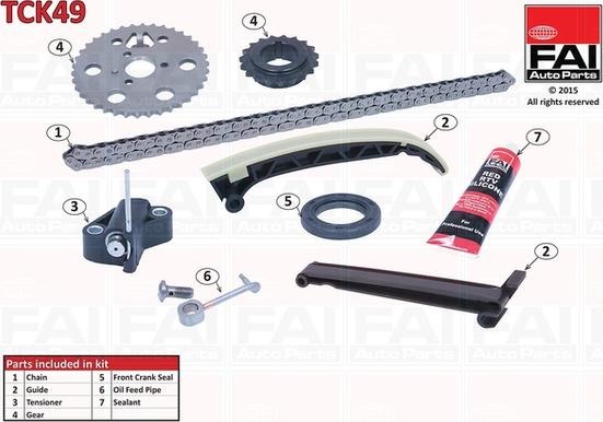 FAI AutoParts TCK49 - Sadales vārpstas piedziņas ķēdes komplekts www.autospares.lv