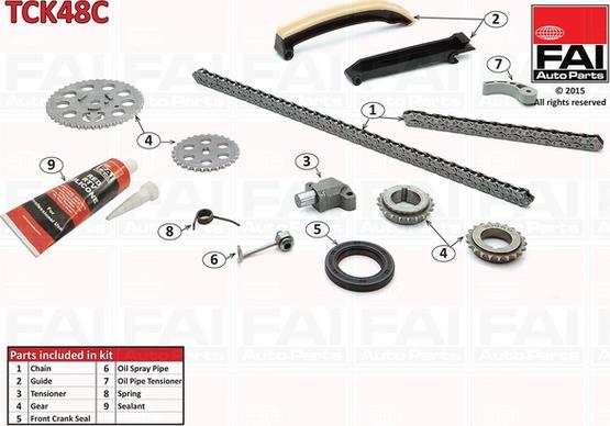 FAI AutoParts TCK48C - Sadales vārpstas piedziņas ķēdes komplekts www.autospares.lv