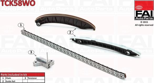 FAI AutoParts TCK58WO - Timing Chain Kit www.autospares.lv