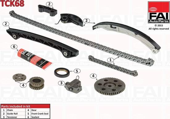 FAI AutoParts TCK68 - Sadales vārpstas piedziņas ķēdes komplekts www.autospares.lv