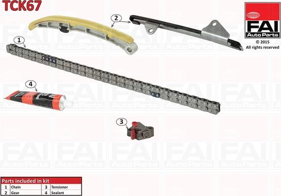 FAI AutoParts TCK67 - Sadales vārpstas piedziņas ķēdes komplekts autospares.lv