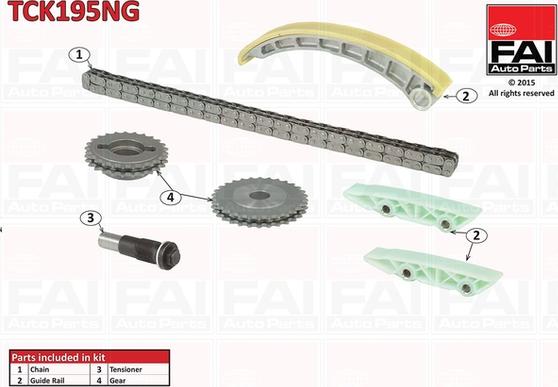 FAI AutoParts TCK195NG - Sadales vārpstas piedziņas ķēdes komplekts www.autospares.lv