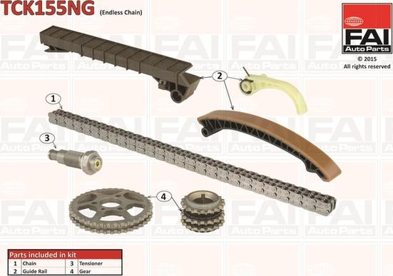 FAI AutoParts TCK155NG - Timing Chain Kit www.autospares.lv