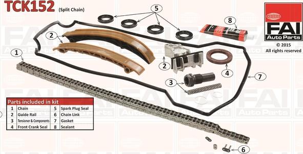 FAI AutoParts TCK152 - Sadales vārpstas piedziņas ķēdes komplekts autospares.lv