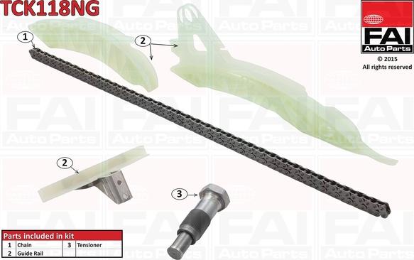 FAI AutoParts TCK118NG - Sadales vārpstas piedziņas ķēdes komplekts www.autospares.lv