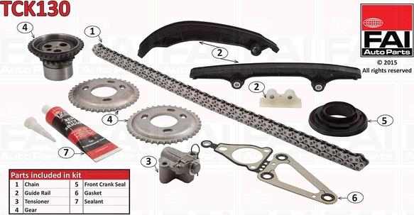 FAI AutoParts TCK130 - Sadales vārpstas piedziņas ķēdes komplekts autospares.lv