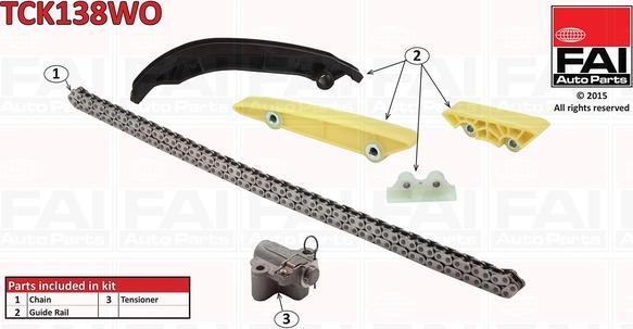 FAI AutoParts TCK138WO - Sadales vārpstas piedziņas ķēdes komplekts autospares.lv