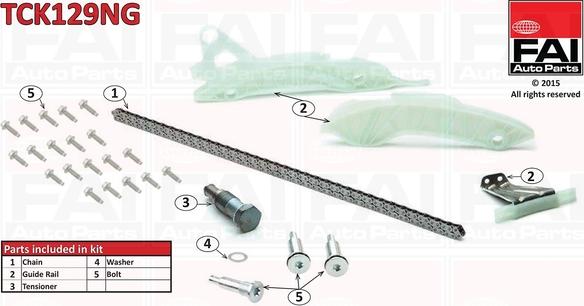 FAI AutoParts TCK129NG - Sadales vārpstas piedziņas ķēdes komplekts www.autospares.lv